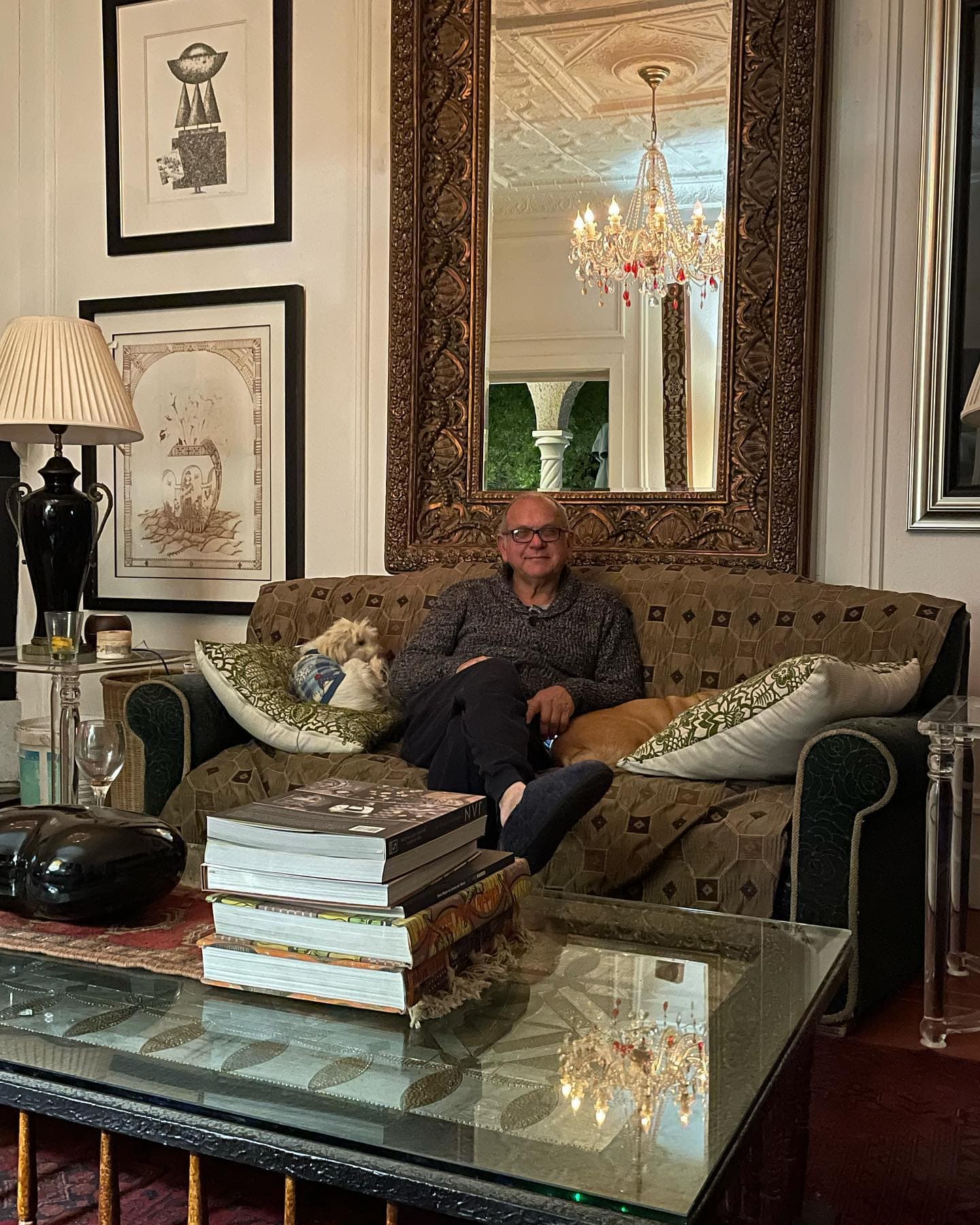 Pieter Lessing in his studio